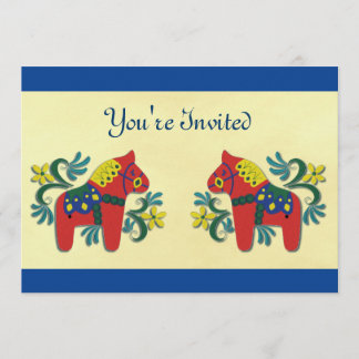 Invitation scandinave de partie de cheval de Dala