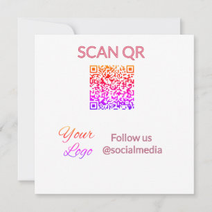Invitation Scanner pour afficher le menu restaurant hôtel QR