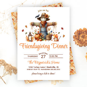 Invitation Scarecrow Friendsgiving Feed Thanksgiving Dîner