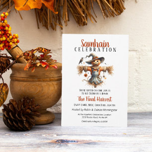 Invitation Scarecrow Samhain Harvest Halloween Party