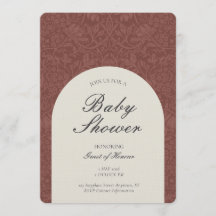 Scarlet Traditional Floral Arts and Crafts Shower