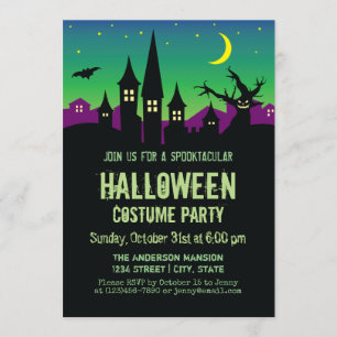Invitation Scary Déplaisant Haunted Maison Halloween Costume 