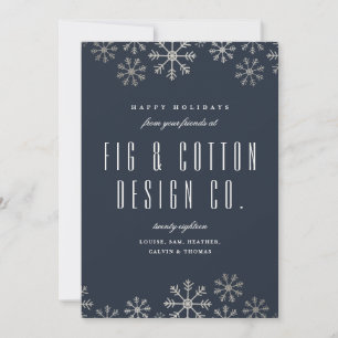 Invitation Scatakes Snowflakes Corporate Holiday Card