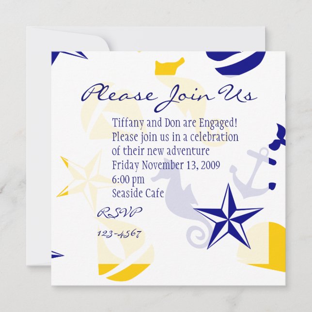 Invitation Scatter nautique (Devant)