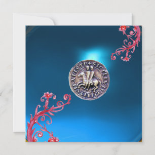 Invitation SCEAU DES CHEVALIERS MODÈLE Saphir bleu