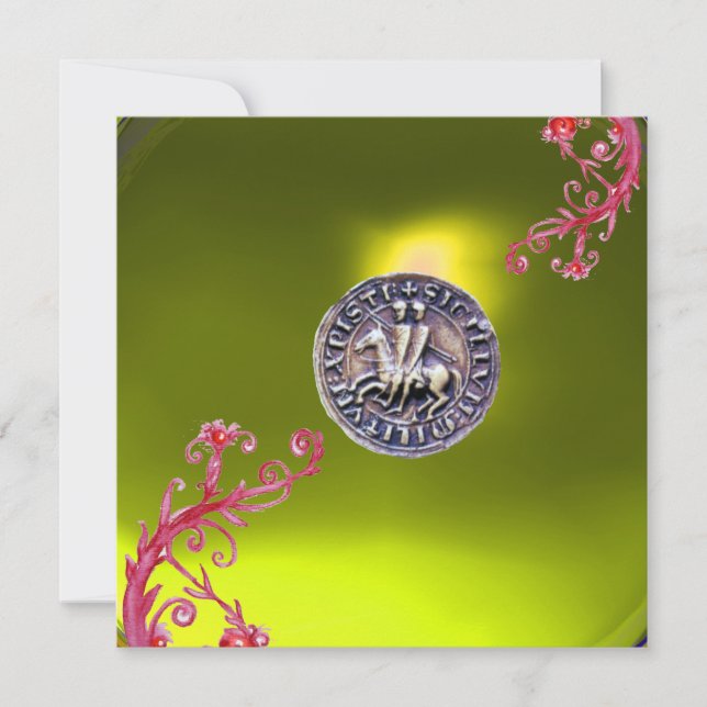 Invitation SCEAU DU MODÈLE DE CHEVALIERS topaz jaune (Devant)