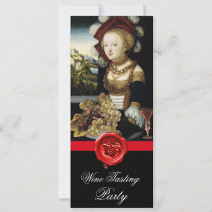 INVITATION SCELLÉ À LA CIRE POUR FÊTE DE DÉGUSTATION DE VIN D