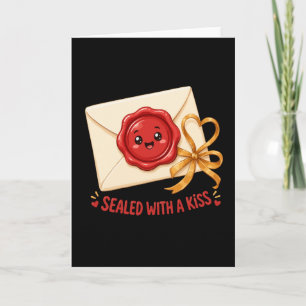 Invitation Scellé d'un Baiser Dessin de Lettre d'Amour Mignon