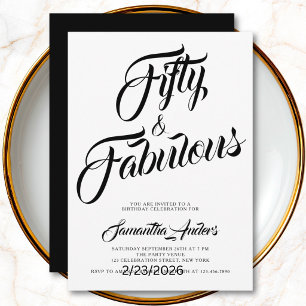 Invitation Scénario Cinquante ans et Incroyable Fête d'annive