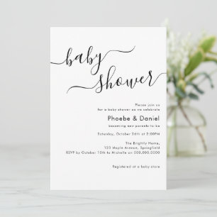 Invitation Scénario de Baby Shower Élégant et Moderne Personn