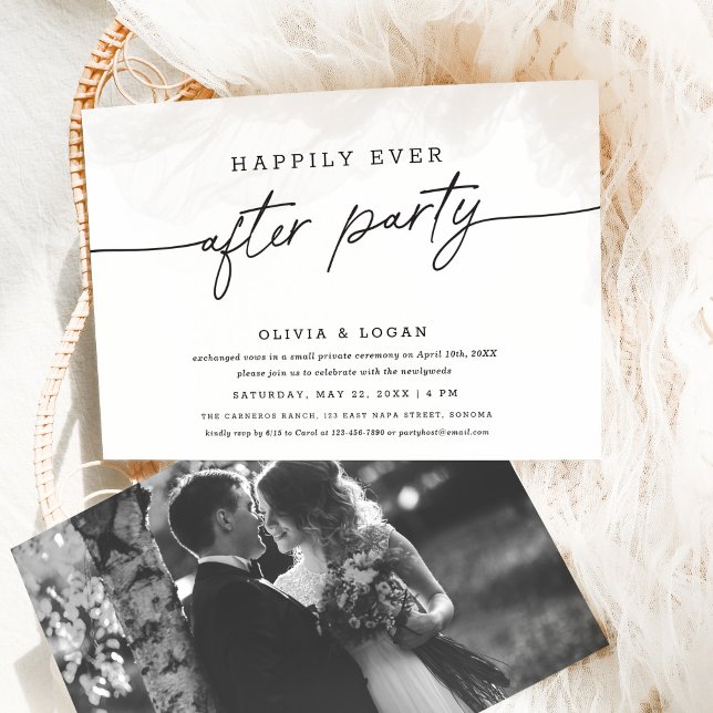 Invitation Scénario de fête après mariage Mariage Elopement (Créateur téléchargé)