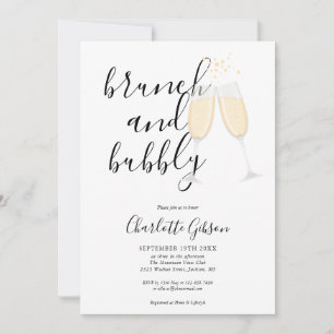 Invitation Scénario de signature de Brunch Et Bubbly pour la