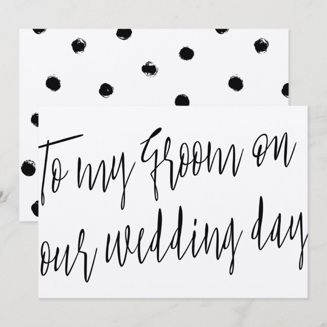 Invitation Scénario Moderne À mon mari le jour de notre maria (Devant / Derrière)