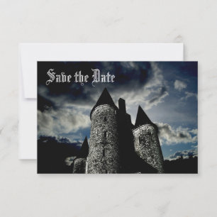 Invitation Scène de château gothique Save the Date