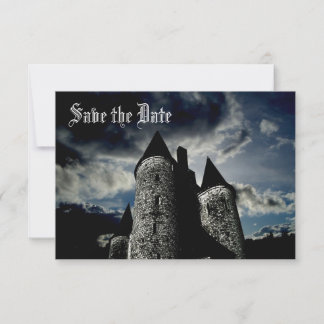 Invitation Scène de château gothique Save the Date