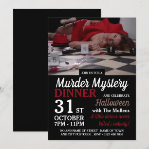 Invitation Scène De Meurtre, Mystère De Meurtre Dîner D'Hallo