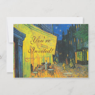 Invitation Scène de rue française du café-terrasse de Van Gog