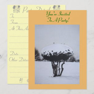 Invitation scène enneigée unique du paysage de Noël