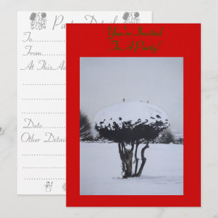 Invitation scène enneigée unique du paysage de Noël