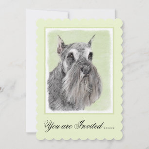 Invitation Schnauzer (Giant, Standard) Peinture - Chien Art