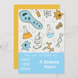 Invitation Science partie chimie expériences Party Invitati