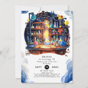 Invitation Science simple Fun Scientifique Anniversaire