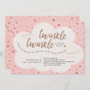 Invitation Scintillement de scintillement peu d'anniversaire