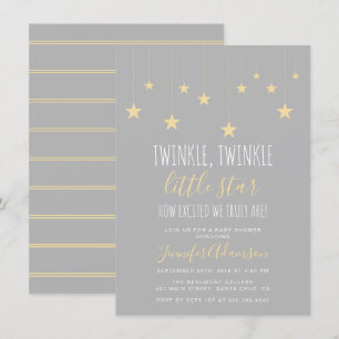 Invitation Scintillement moderne peu d'invitation de baby