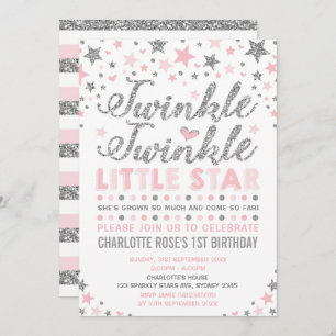Invitation Scintillement peu d'invitation d'anniversaire