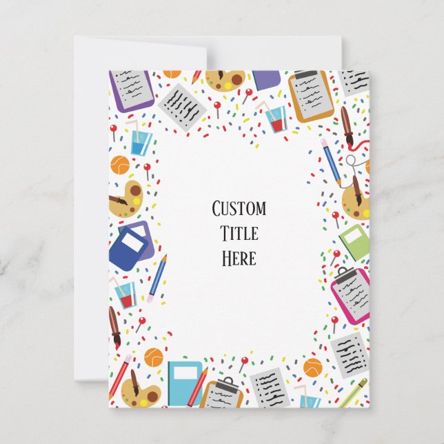 invitation scolaire personnalisée (Devant)