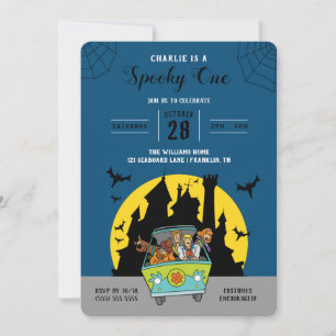 Invitation Scooby-Doo   Anniversaire Éffrayant d'un Halloween