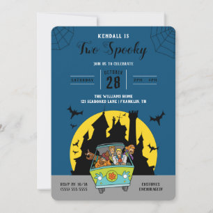 Invitation Scooby-Doo Deux Anniversaire d'Halloween Éffraya