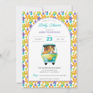 Invitation Scooby-Doo et le Baby shower de la machine mystère