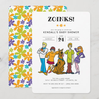 Invitation Scooby-Doo et le Baby shower Super de Gang