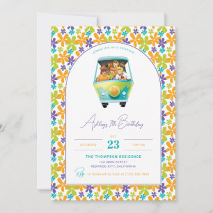 Invitation Scooby-Doo & Mystery Machine Anniversaire