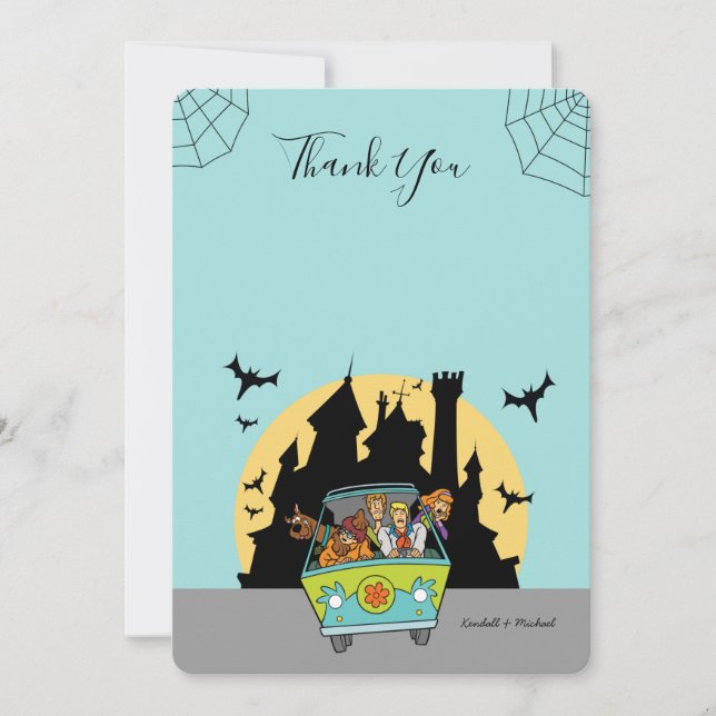 Invitation Scooby-Doo Spooktacular Baby shower Merci (Devant)