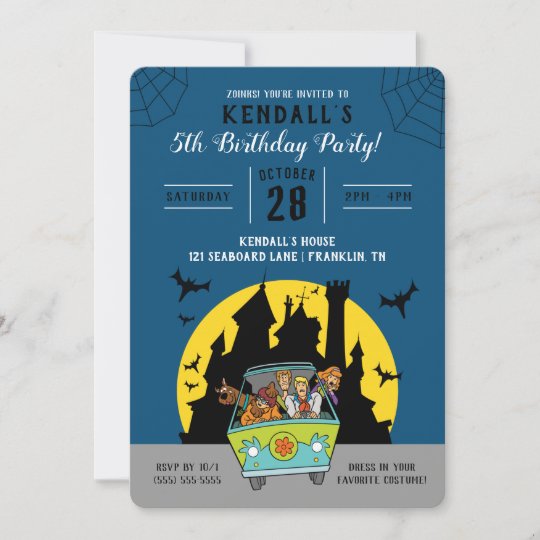 Invitation Scooby Doo Spooktacular Halloween Anniversaire Zazzle Fr