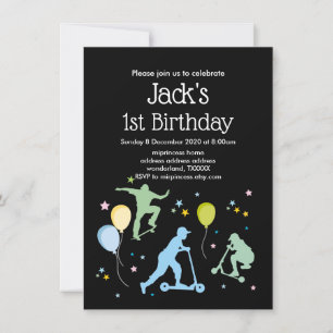 Invitation Scooters, Vélos, Skateboards, chevaucher