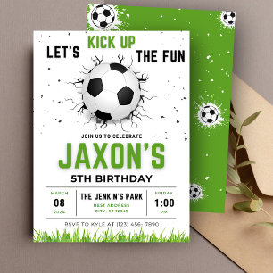 Invitation ⚽ Score Big avec Notre Football Editable Anniversa