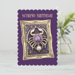 Invitation Scorpio Zodiac A Purple Gem