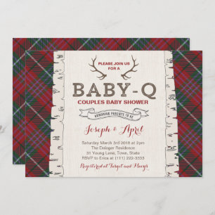 Invitation Scottish Tartan Wilderness Co-ed Baby shower