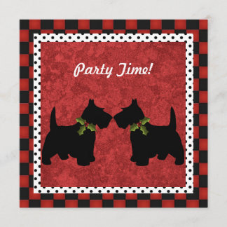 Invitation Scottish Terrier Christmas Fun Scottie Dog Custom