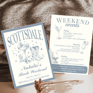 Invitation Scottsdale Bachelorette Social Cocktail Itinéraire