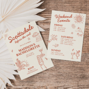 Invitation Scottsdale Before The Veil Enterrement de Vie de J