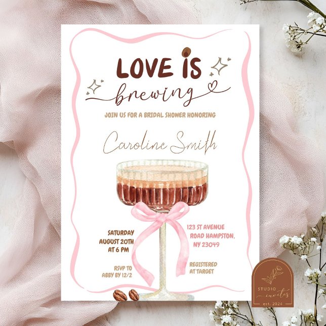 Invitation ScribbleEspresso Martini Coquette L'amour est en t (Créateur téléchargé)