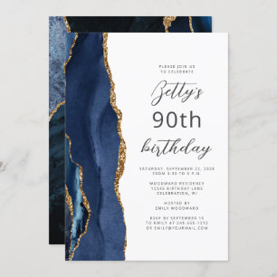Invitation Script 90e anniversaire de la Marine Blue Gold Aga