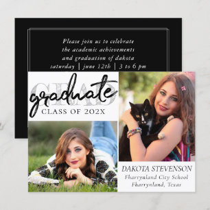 Invitation Script chic Simple 2 garde-photos