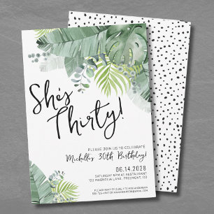 Invitation Script chic Trente-troisième anniversaire