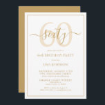 Invitation Script classique officiel 60e anniversaire Gold<br><div class="desc">Fêtez le grand 6-0 en style! Faites passer votre célébration d'anniversaire au niveau suivant avec cette 60e Invitation de Script Classic Gold. Avec une zone de texte en or classique sur un arrière - plan blanc, les détails personnalisés peuvent être inclus dans une calligraphie à la main moderne. Ajoutez un...</div>