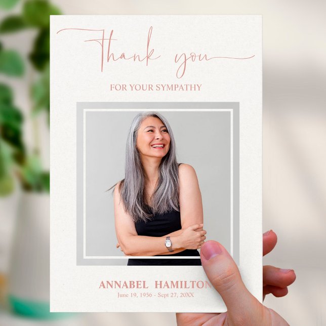 Invitation Script Classique Or Remerciements Sympathie Photo (Créateur téléchargé)